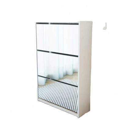 Glass door shoe storage cabinet